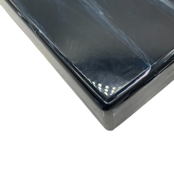 Edie Parker Navy Multi Small Trunk Vintage Stripe Acrylic Clutch - Picture 10 of 16